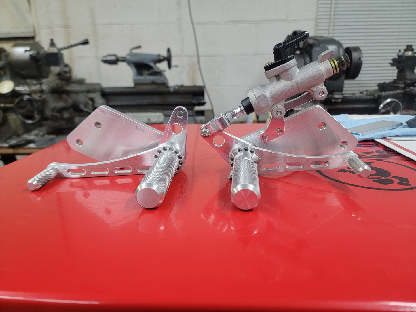 Yamaha DS7 R5 RD250 RD350 Rear Sets For Rear Disc Converted Bikes